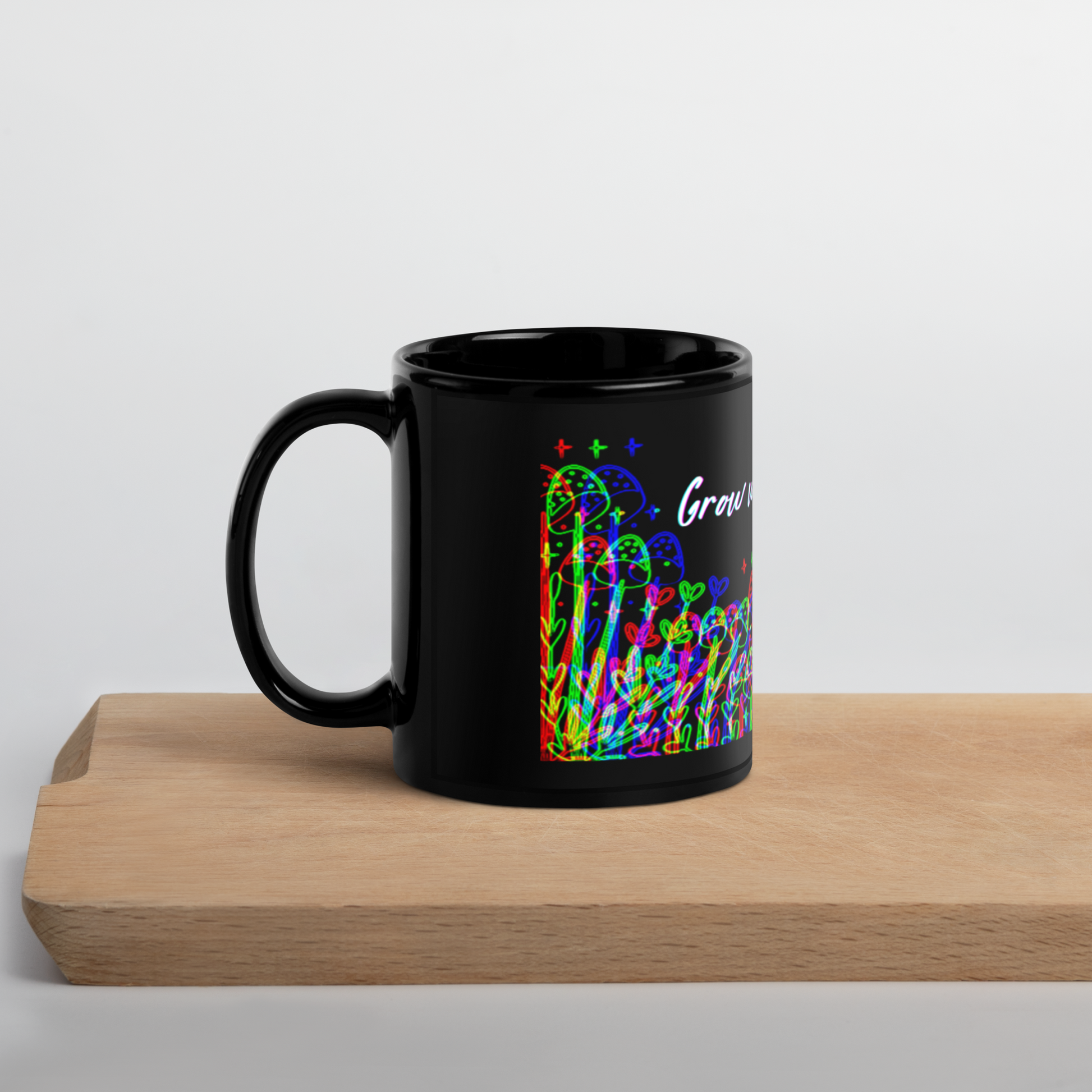 Funky Mushroom Pattern Coffee Mugs